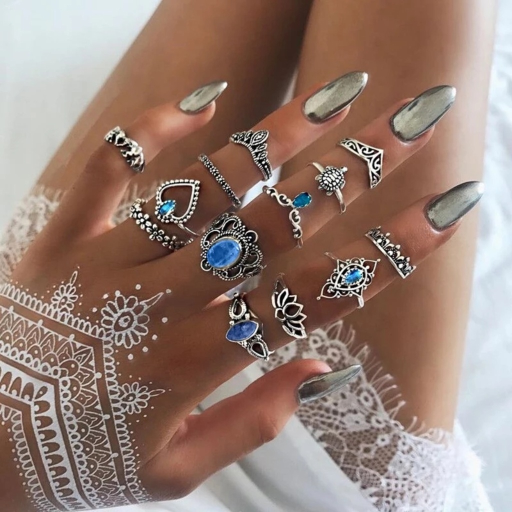 Eye~Catching Blue Ring Set